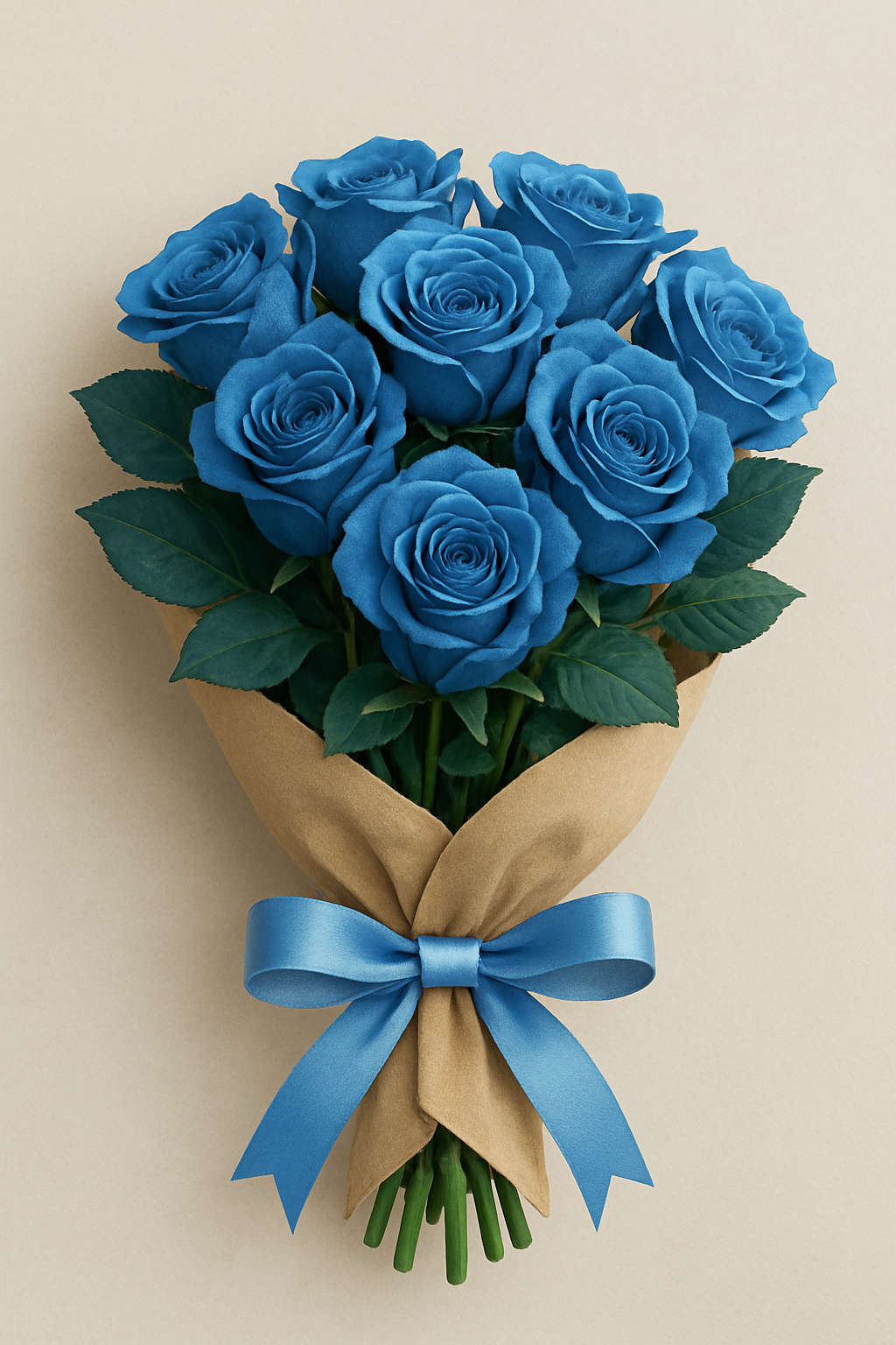 Bouquet of blue roses